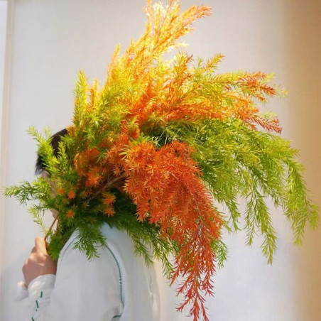 Golden fragrant willow water-grown flowers and green plants indoor dried flowers bouquet flower arrangement