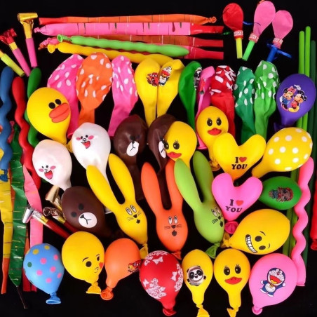 Children's rabbit balloons, various shapes, various shapes, cartoons, mixed long balloons, children's toys