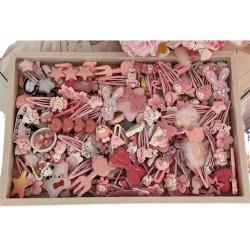 Cartoon Kitty cat hair clip 120-piece hair ornament princess hair clip set children's cute