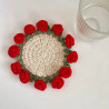 [Finished hair] Handmade diy rose bouquet coaster wool crochet coaster turn into a hand-held bouquet creative gift