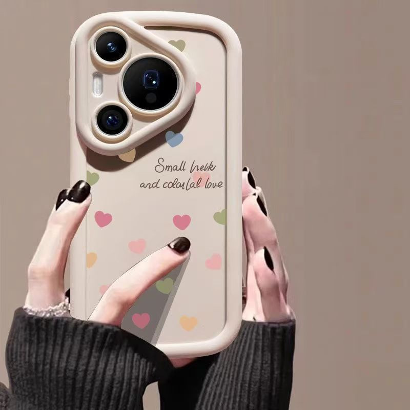 English color love apple puff phone case