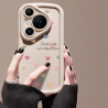 English color love apple puff phone case