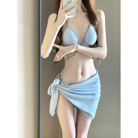 Swimsuit mermaid diamond chain European and American pure desire style binding belt