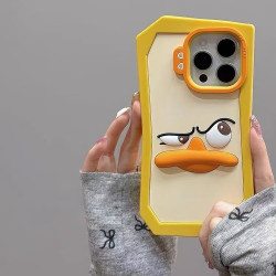 3D cartoon funny duck for iPhone 15 mobile phone case