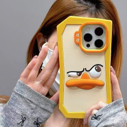 3D cartoon funny duck for iPhone 15 mobile phone case