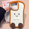 Cute three-dimensional small feet toast bread suitable for Apple 15Promax new girls