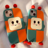 Contrast color cartoon super robot suitable for iPhone13Promax mobile phone case