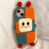 Contrast color cartoon super robot suitable for iPhone13Promax mobile phone case