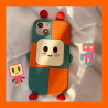 Contrast color cartoon super robot suitable for iPhone13Promax mobile phone case