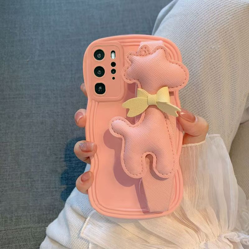 Cute pink wave wristband Huawei mate40 mobile phone case