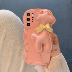 Cute pink wave wristband Huawei mate40 mobile phone case