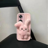 ins pink plush rabbit Huawei phone case