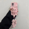 ins pink plush rabbit Huawei phone case
