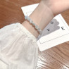 Cat's eye stone bracelet for women Summer aquamarine light luxury niche exquisite high-end luck beads crystal bracelet