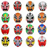 The finished face mask of Beijing opera can be worn by Chinese nationalistic Sichuan opera face-changing adults and children