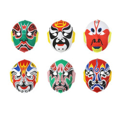 The finished face mask of Beijing opera can be worn by Chinese nationalistic Sichuan opera face-changing adults and children