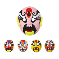 The finished face mask of Beijing opera can be worn by Chinese nationalistic Sichuan opera face-changing adults and children