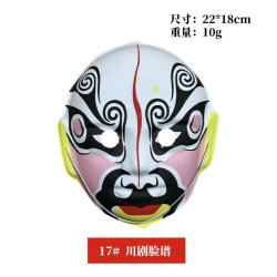 The finished face mask of Beijing opera can be worn by Chinese nationalistic Sichuan opera face-changing adults and children