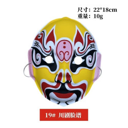 The finished face mask of Beijing opera can be worn by Chinese nationalistic Sichuan opera face-changing adults and children