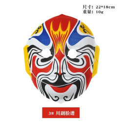 The finished face mask of Beijing opera can be worn by Chinese nationalistic Sichuan opera face-changing adults and children