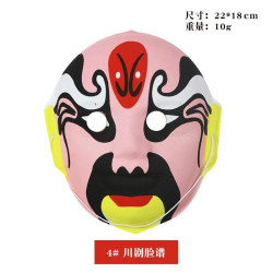 The finished face mask of Beijing opera can be worn by Chinese nationalistic Sichuan opera face-changing adults and children