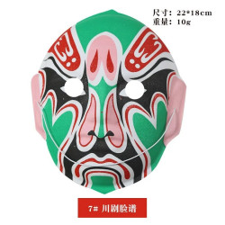 The finished face mask of Beijing opera can be worn by Chinese nationalistic Sichuan opera face-changing adults and children