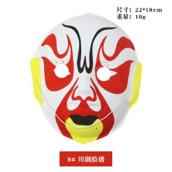 The finished face mask of Beijing opera can be worn by Chinese nationalistic Sichuan opera face-changing adults and children