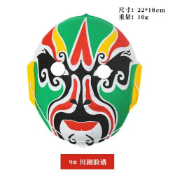 The finished face mask of Beijing opera can be worn by Chinese nationalistic Sichuan opera face-changing adults and children