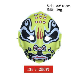 The finished face mask of Beijing opera can be worn by Chinese nationalistic Sichuan opera face-changing adults and children