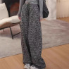 European style printed summer wide-leg pants thin style