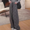 European style printed summer wide-leg pants thin style