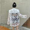 Summer new style light luxury floating flower splicing design temperament casual suit jacket for women