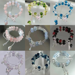 Chinese butterfly beaded bracelet for women, niche high-end temperament couple bracelet, girlfriend gift