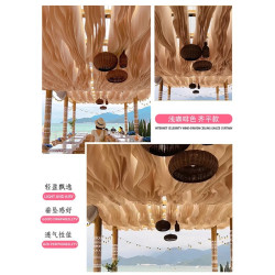 Yarn curtain wind-moving ceiling curtain restaurant homestay decoration hotel outdoor scenic spot curtain seaside