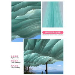 Yarn curtain wind-moving ceiling curtain restaurant homestay decoration hotel outdoor scenic spot curtain seaside