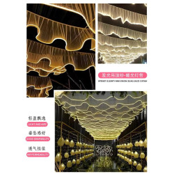 Yarn curtain wind-moving ceiling curtain restaurant homestay decoration hotel outdoor scenic spot curtain seaside