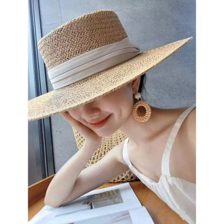 French Panama straw hat for women