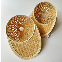Bamboo baseball cap with wide brim and breathable hollow cap