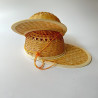 Bamboo baseball cap with wide brim and breathable hollow cap