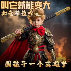 Sun Wukong Ruyi Golden Hoop Stick Voice-controlled Automatic Telescopic Laser Sword Boy
