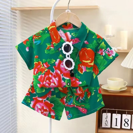 Ethnic style suit new Chinese style short sleeve