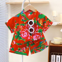 Ethnic style suit new Chinese style short sleeve