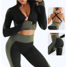 Yoga suit, running sports top, quick-drying underwear, buttock-up tight-fitting trousers, plus-size fitness suit