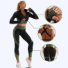 Yoga suit, running sports top, quick-drying underwear, buttock-up tight-fitting trousers, plus-size fitness suit