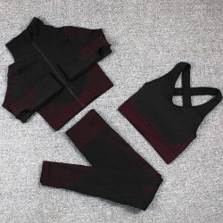 Yoga suit, running sports top, quick-drying underwear, buttock-up tight-fitting trousers, plus-size fitness suit