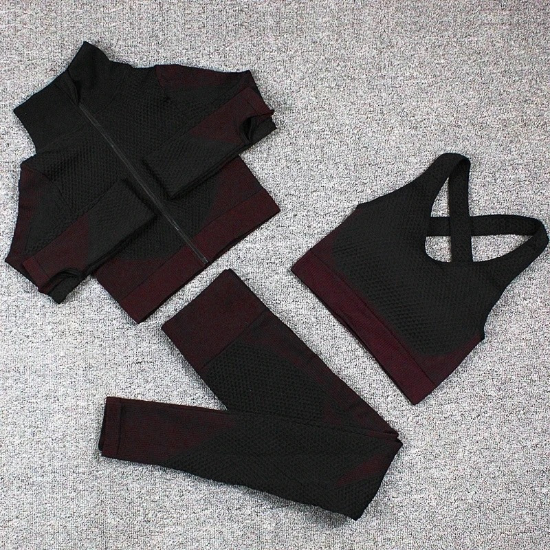 Yoga suit, running sports top, quick-drying underwear, buttock-up tight-fitting trousers, plus-size fitness suit