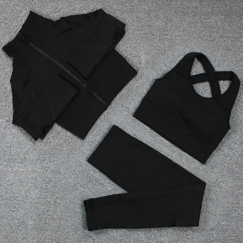 Yoga suit, running sports top, quick-drying underwear, buttock-up tight-fitting trousers, plus-size fitness suit
