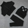 Yoga suit, running sports top, quick-drying underwear, buttock-up tight-fitting trousers, plus-size fitness suit