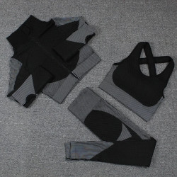 Yoga suit, running sports top, quick-drying underwear, buttock-up tight-fitting trousers, plus-size fitness suit
