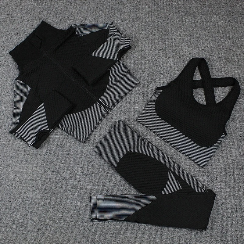 Yoga suit, running sports top, quick-drying underwear, buttock-up tight-fitting trousers, plus-size fitness suit